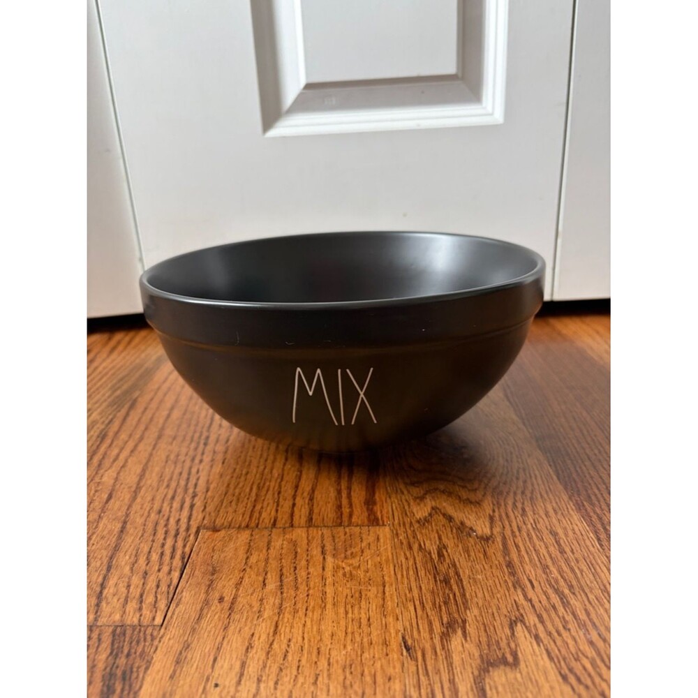 Rae Dunn Large MIX Large Mixing Bowl Ceramic Black